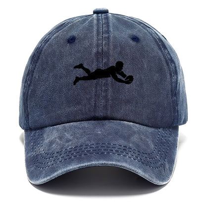 Rugby player diving for try - Classic Cap - Twilight Navy(Blue)