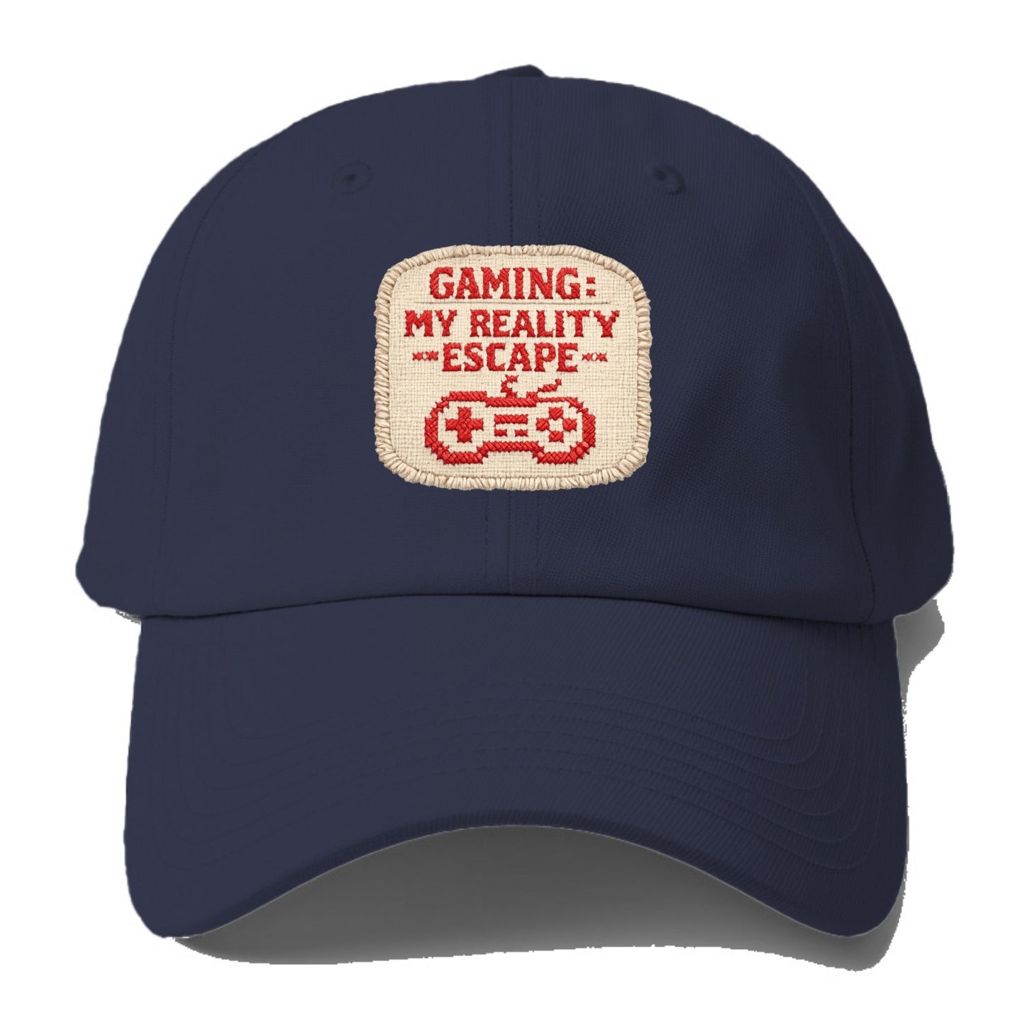 GAMING: MY REALITY ESCAPE - red game escape - red - gaming reality - Baseball Cap For Big Heads - Twilight Navy(Blue)