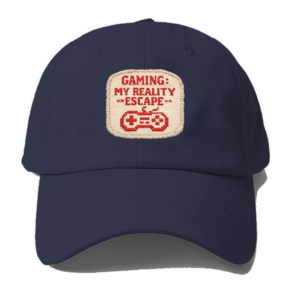 GAMING: MY REALITY ESCAPE - red game escape - red - gaming reality - Baseball Cap For Big Heads - Twilight Navy(Blue)