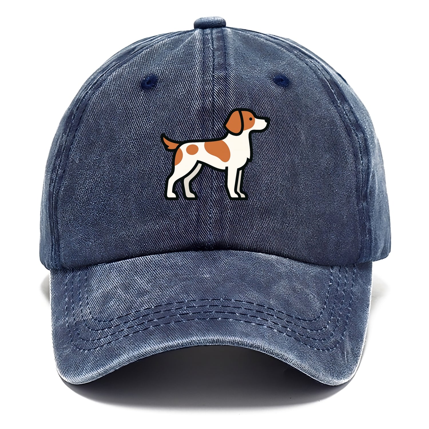 Brittany Spaniel - Orange and white flat side profile - Classic Cap - Twilight Navy(Blue)
