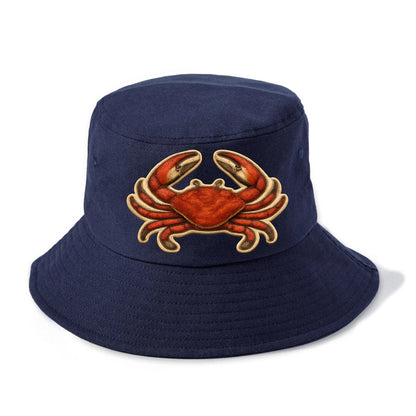 CRAB CLAWS - red crab in scarlet and orange , seafood - Bucket Hat - Twilight Navy(Blue)