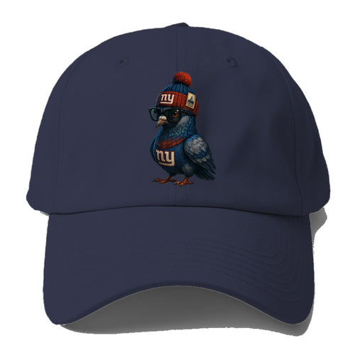 Manhattan Pigeon wearing Giants beanie with Empire State patch and - Baseball Cap For Big Heads