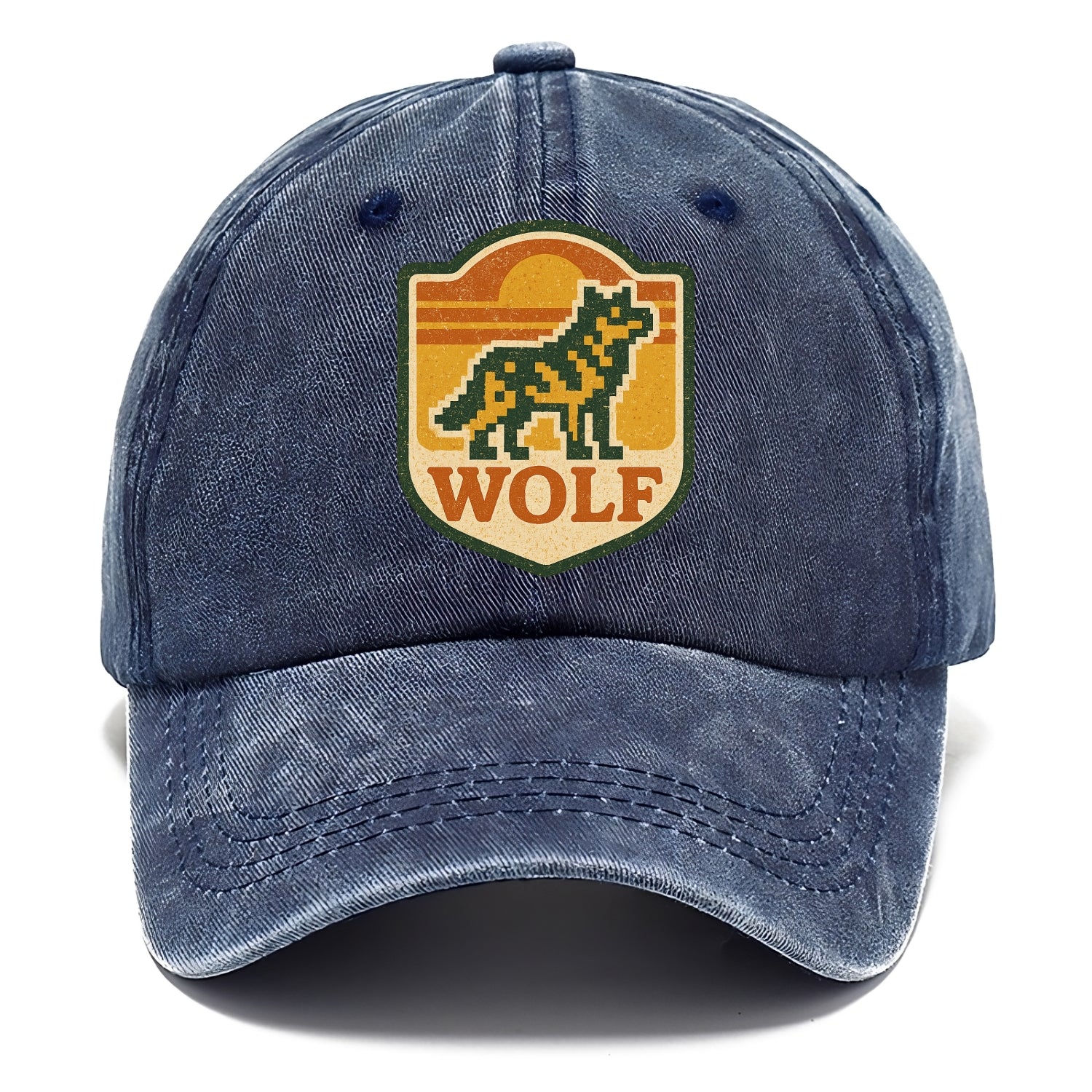 Digital Pixel Wolf  - Classic Cap - Twilight Navy(Blue)