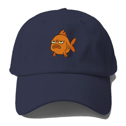 The Goldfish Judging Silently - Baseball Cap For Big Heads - Twilight Navy(Blue)