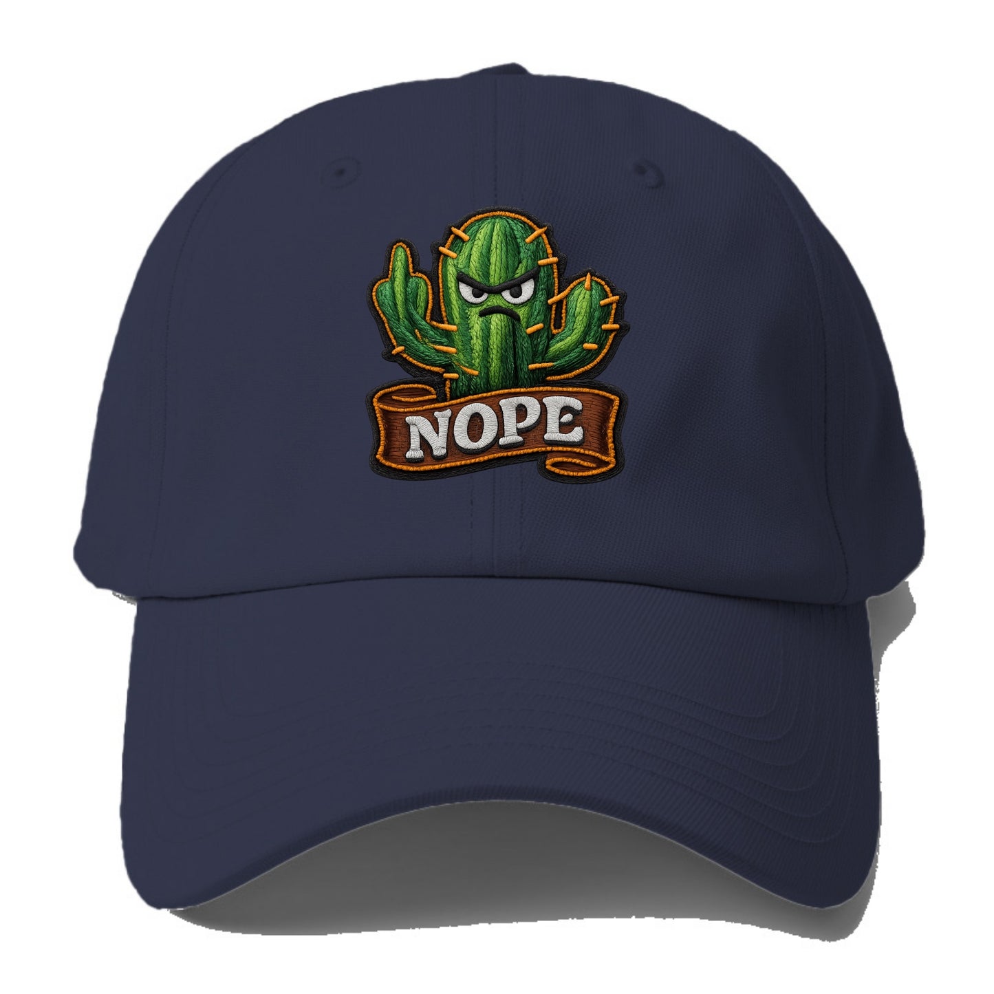 NOPE CACTUS - cactus with attitude in green , prickly personality - Baseball Cap - Twilight Navy(Blue)