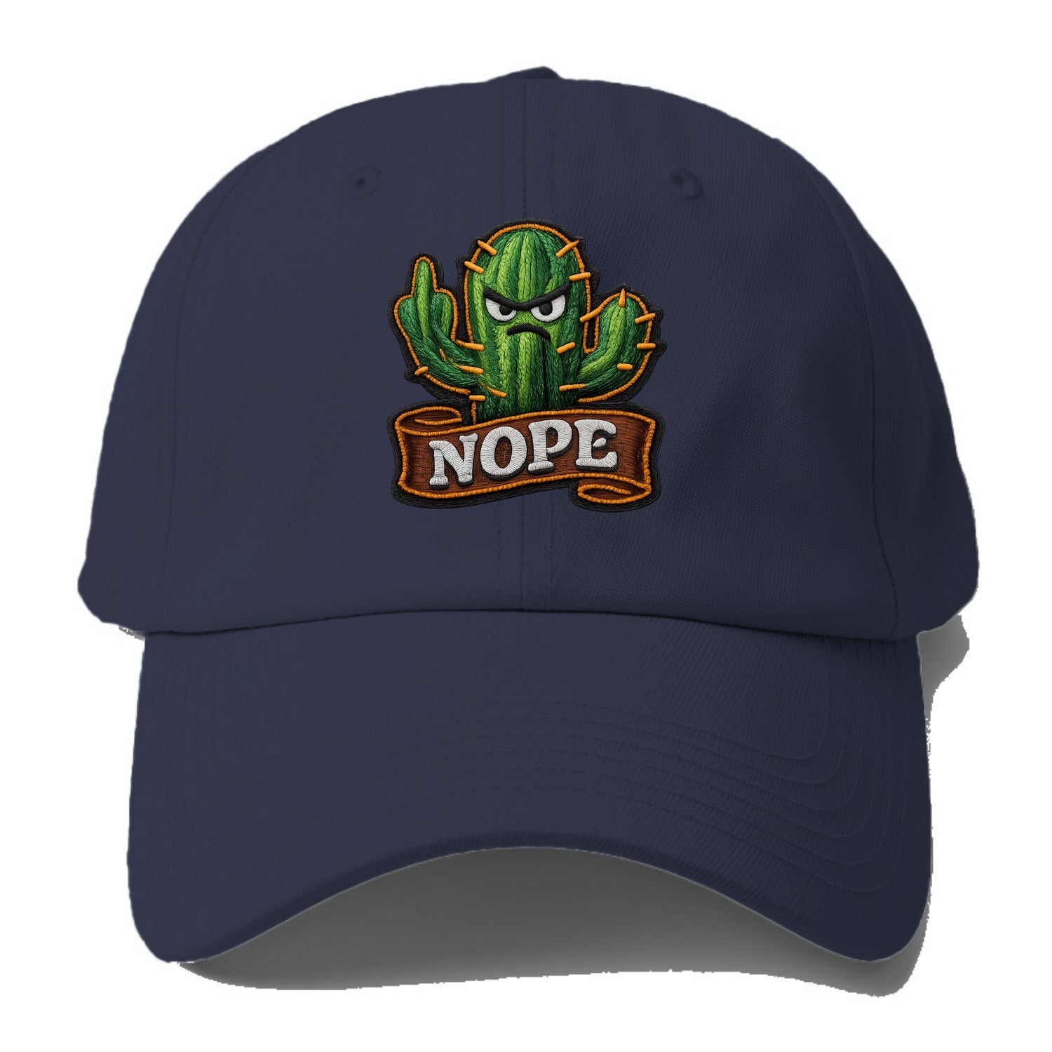 NOPE CACTUS - cactus with attitude in green , prickly personality - Baseball Cap - Twilight Navy(Blue)