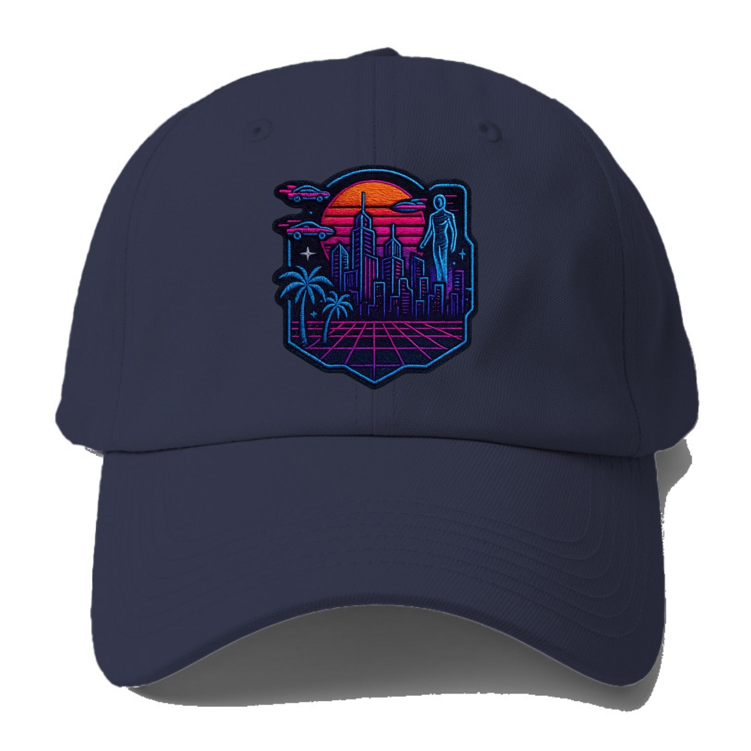 Cyberpunk City - Baseball Cap - Twilight Navy(Blue)