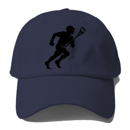 Lacrosse player cradling and running - Baseball Cap For Big Heads - Twilight Navy(Blue)