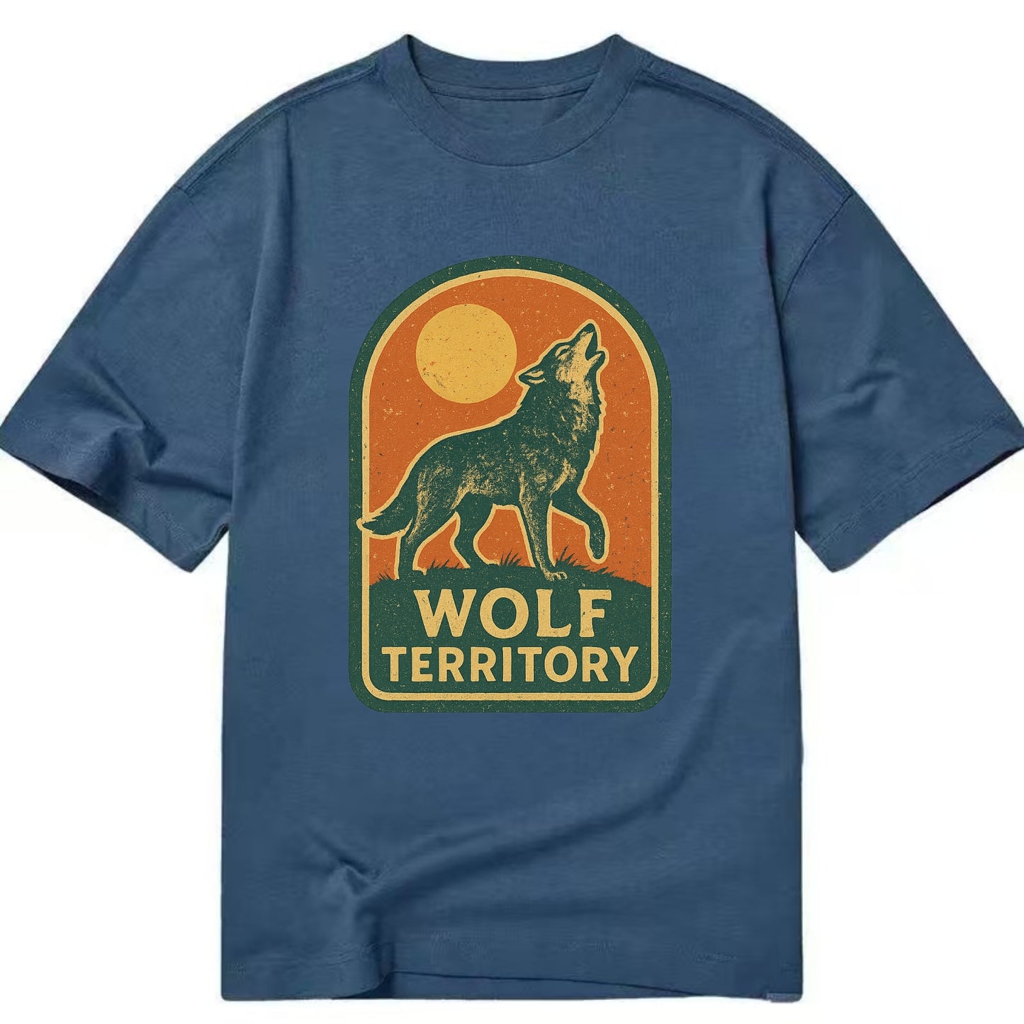 Wolf Territory Marking  - Classic T-shirt - Twilight Navy(Blue)