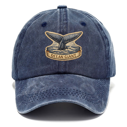 WHALE TAIL - diving whale in blue and gray , ocean giant - Classic Cap - Twilight Navy(Blue)