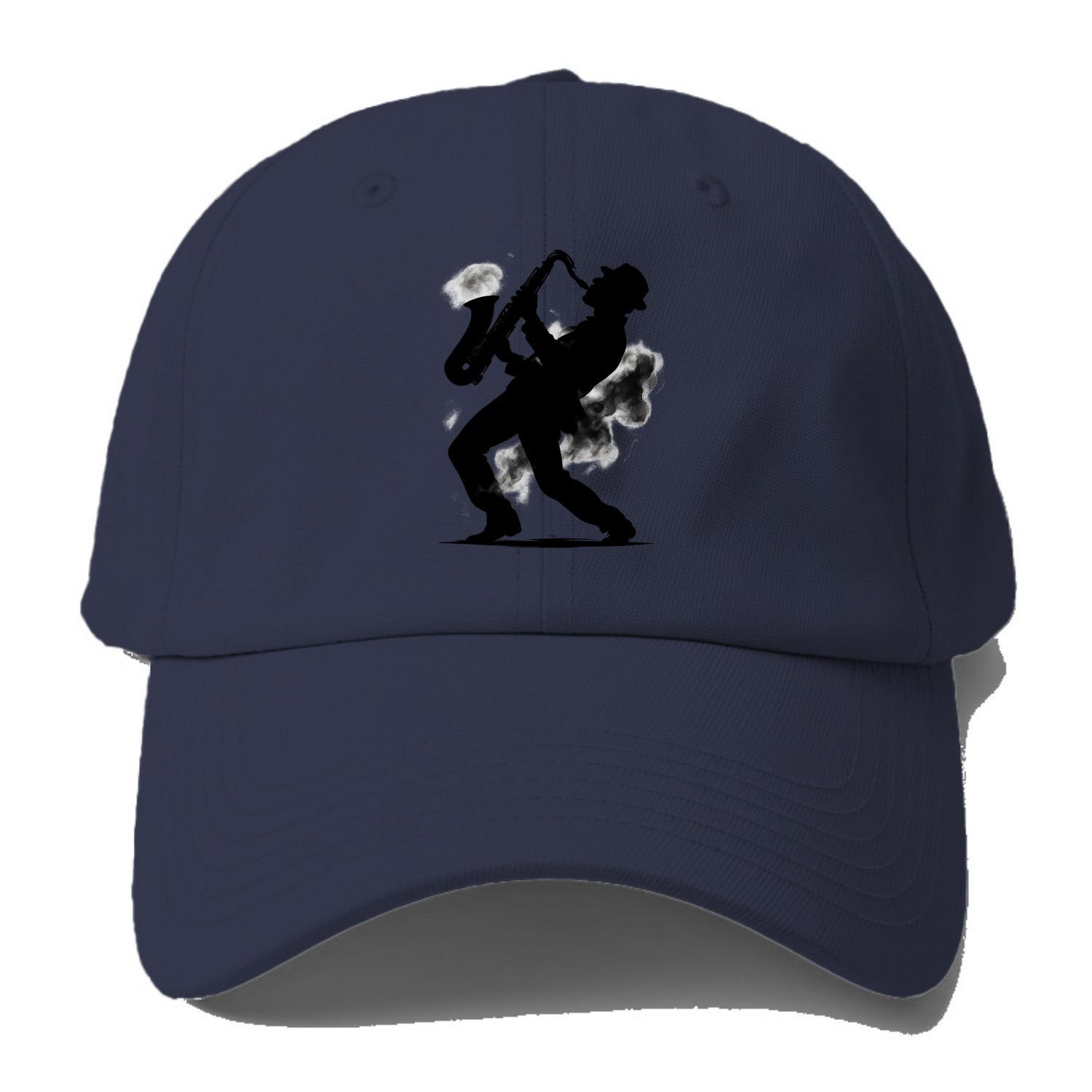 Saxophonist playing jazz in smoky room - Baseball Cap For Big Heads - Twilight Navy(Blue)