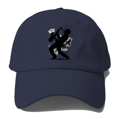 Saxophonist playing jazz in smoky room - Baseball Cap For Big Heads - Twilight Navy(Blue)