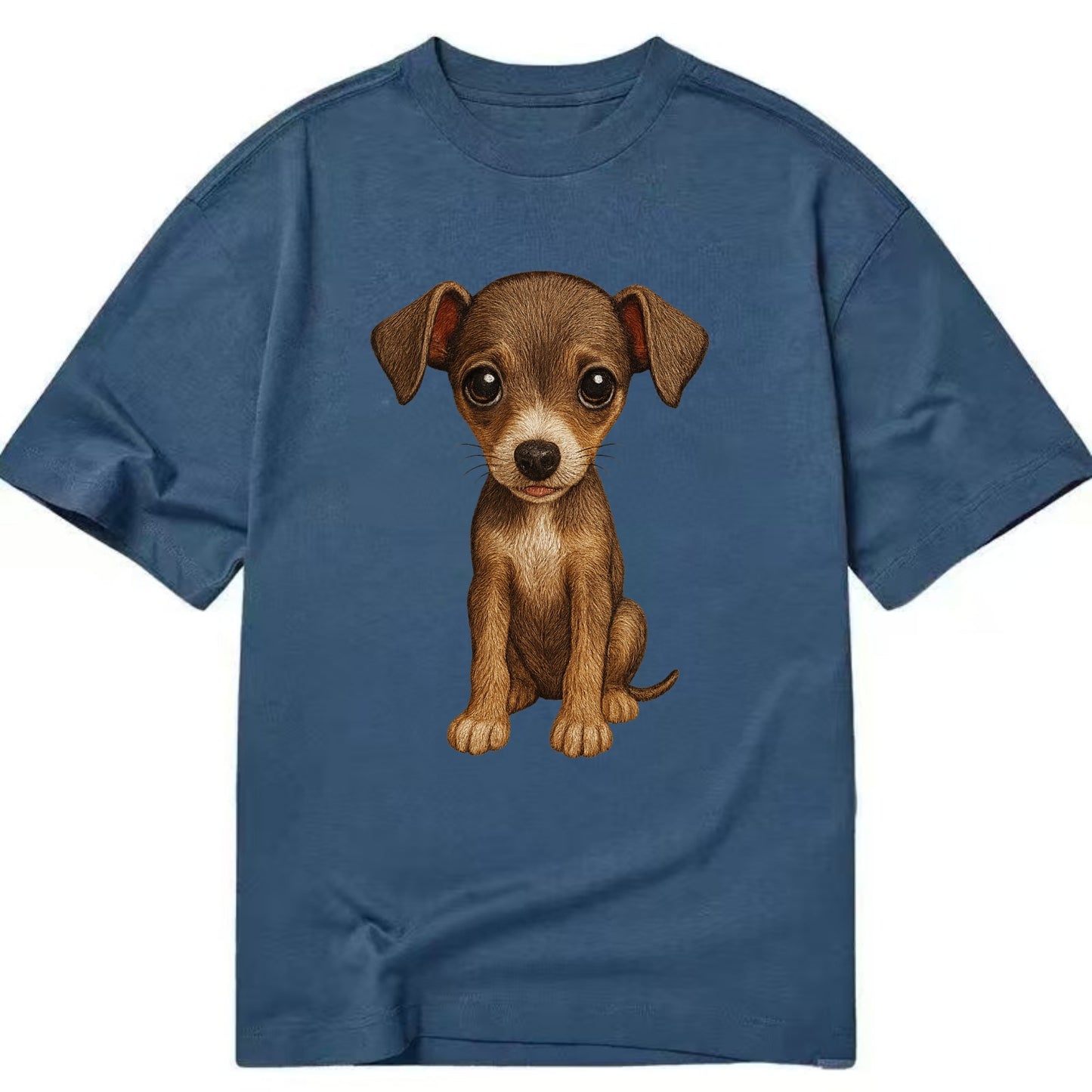 Baby Italian Greyhound Puppy - sleek tiny body, long legs, gentle eyes, - Classic T-shirt - Twilight Navy(Blue)