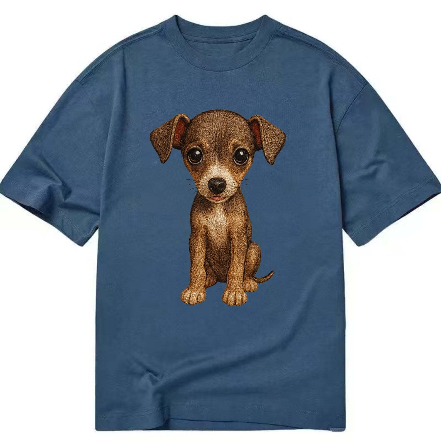 Baby Italian Greyhound Puppy - sleek tiny body, long legs, gentle eyes, - Classic T-shirt - Twilight Navy(Blue)