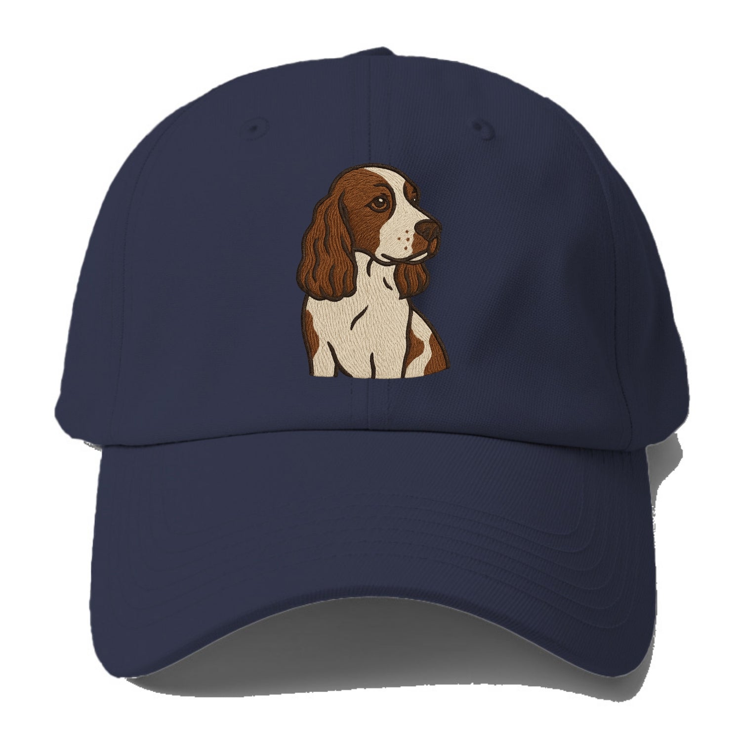 English Cocker Spaniel - Liver and white embroidered design - Baseball Cap For Big Heads - Twilight Navy(Blue)