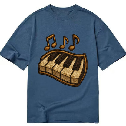 Piano Keys  - Classic T-shirt - Twilight Navy(Blue)