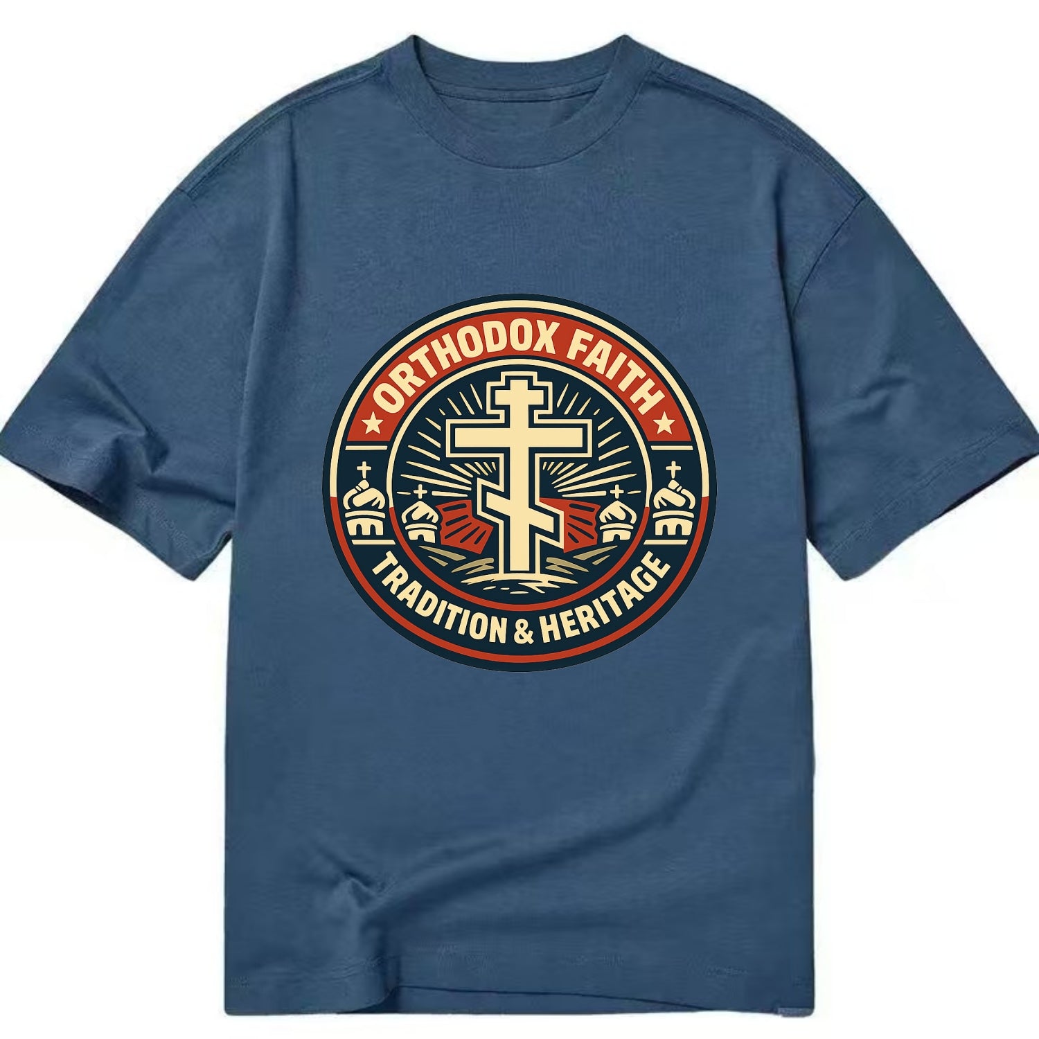 Faithful Heritage Emblem - Classic T-shirt - Twilight Navy(Blue)