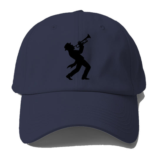 Trumpet player hitting high note - Baseball Cap - Twilight Navy(Blue)