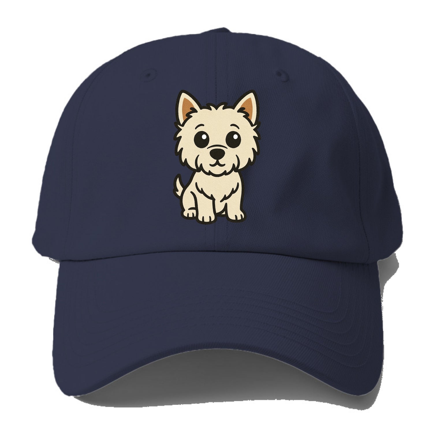 West Highland White Terrier - Alert standing pose - Baseball Cap For Big Heads - Twilight Navy(Blue)