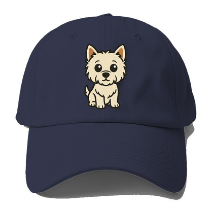 West Highland White Terrier - Alert standing pose - Baseball Cap For Big Heads - Twilight Navy(Blue)