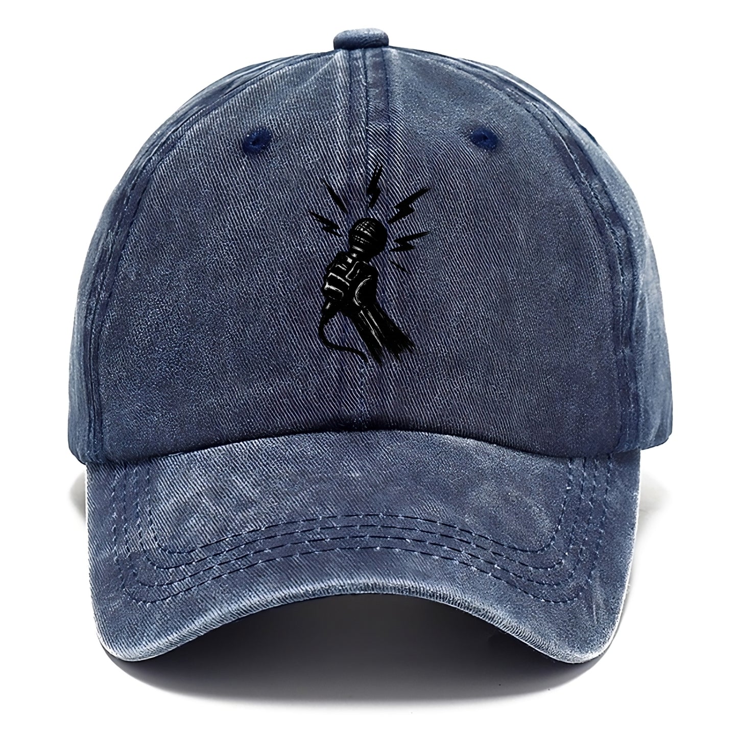 Microphone with sound waves - freedom of speech ink art - Classic Cap - Twilight Navy(Blue)