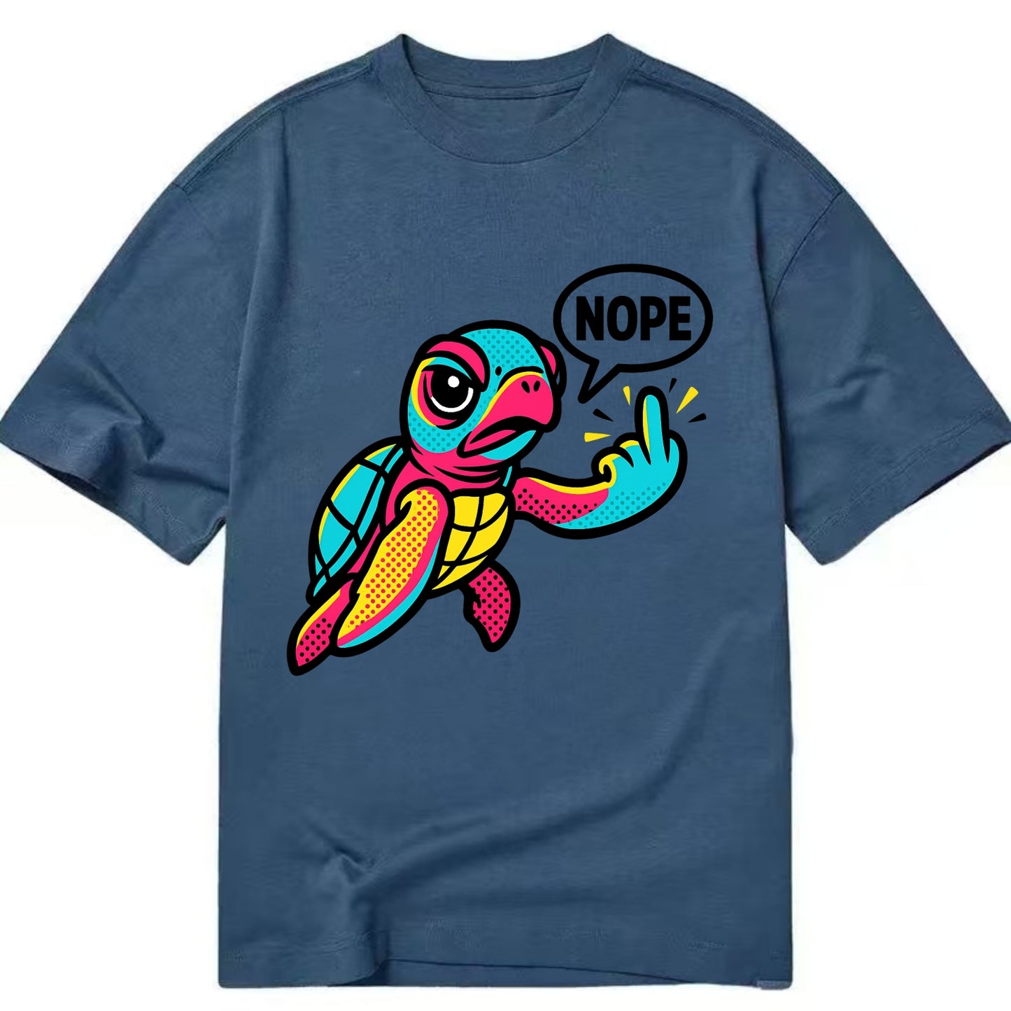 baby sea turtle swimming gracefully, one flipper extended sassily - Classic T-shirt - Twilight Navy(Blue)