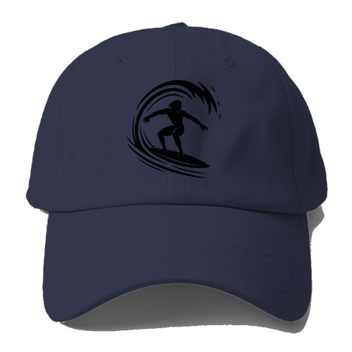 Hawaiian surfer riding big wave - Baseball Cap