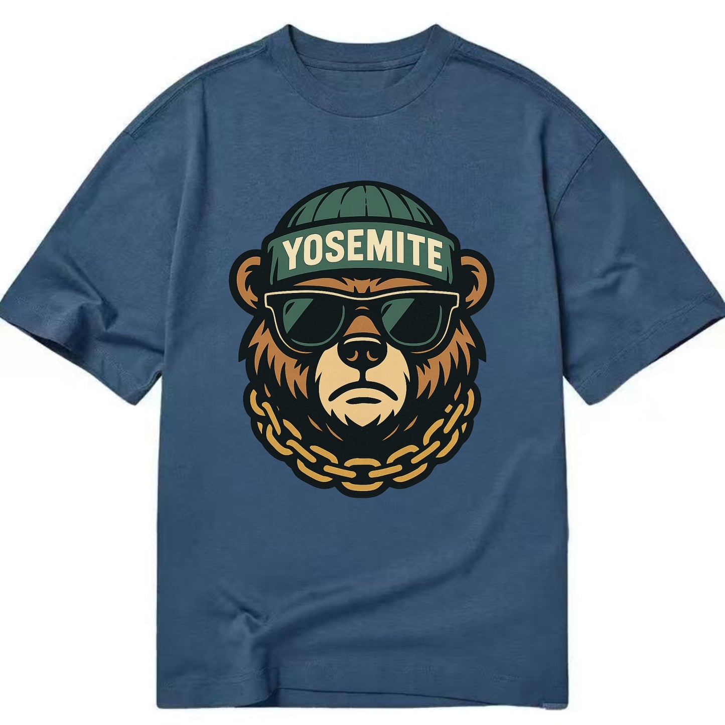 Yosemite Bear - Classic T-shirt - Twilight Navy(Blue)