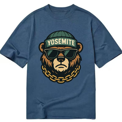 Yosemite Bear - Classic T-shirt - Twilight Navy(Blue)