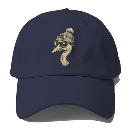 Toledo Great Blue Heron wearing Toledo beanie with pom pom and - Baseball Cap For Big Heads - Twilight Navy(Blue)