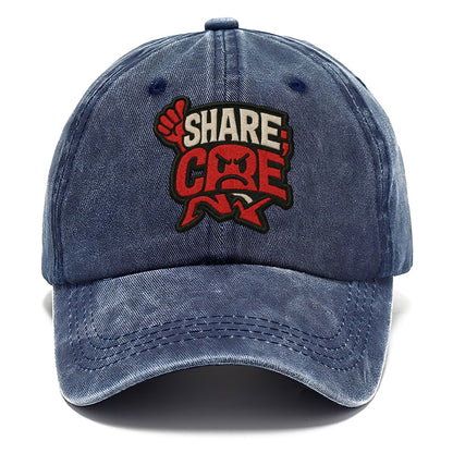 SHARE;CARE TOO MUCH Oversharer Green Hat - Classic Cap - Twilight Navy(Blue)