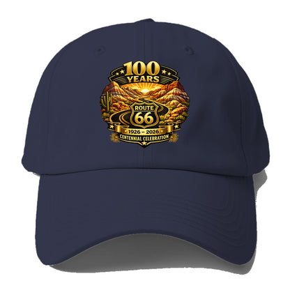PAINTED DESERT | Colorful desert landscape | Route 66 winding through | Natural - Baseball Cap - Twilight Navy(Blue)