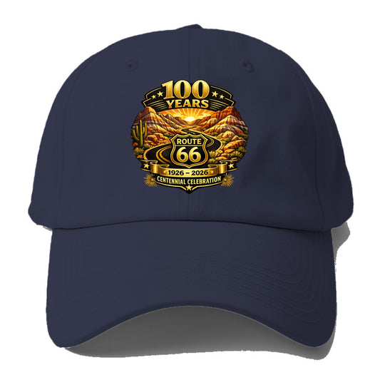 PAINTED DESERT | Colorful desert landscape | Route 66 winding through | Natural - Baseball Cap - Twilight Navy(Blue)