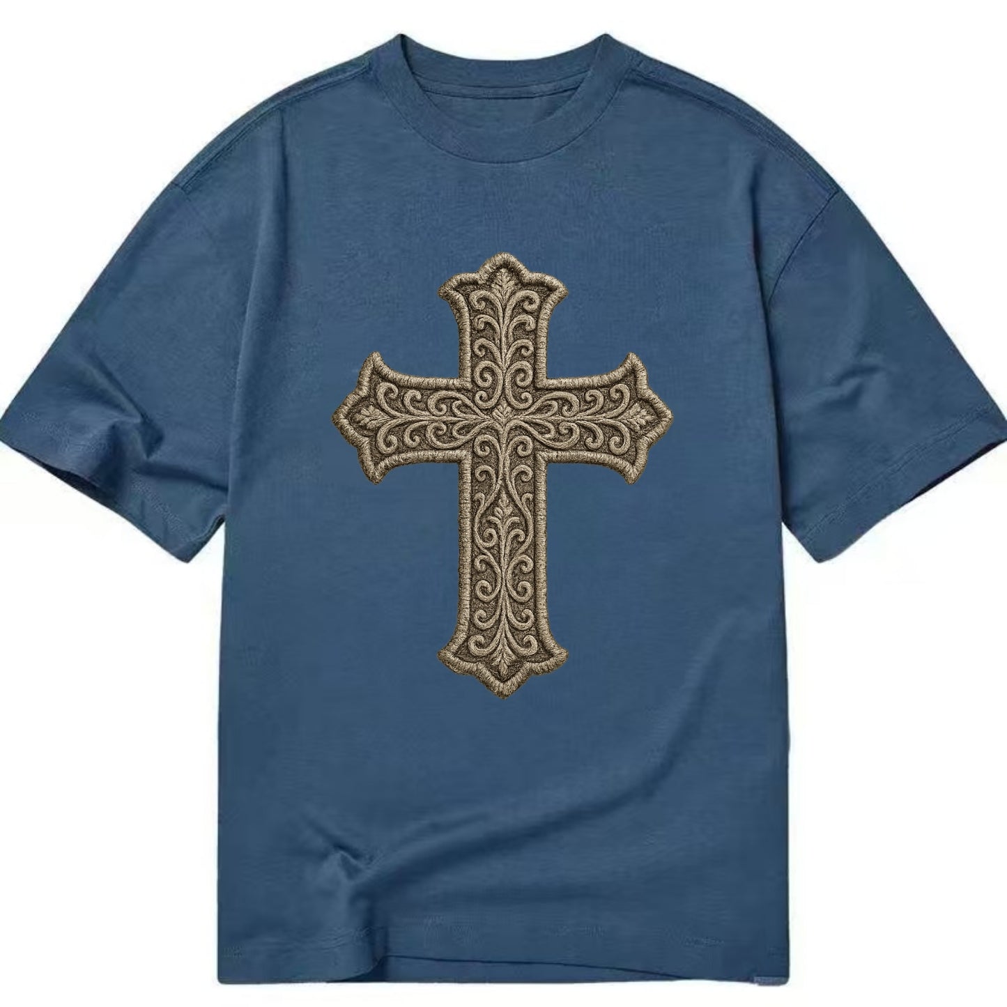 Filigree Cross  - Classic T-shirt - Twilight Navy(Blue)