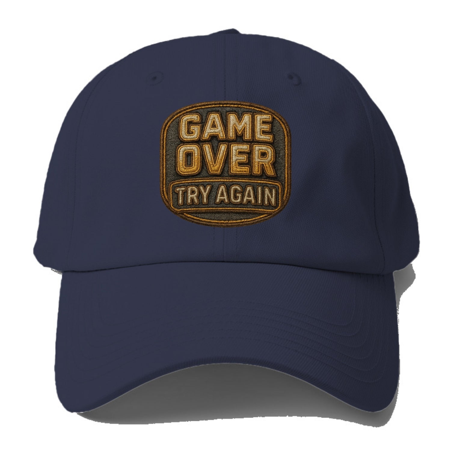 Game Over Try Again  - Baseball Cap For Big Heads - Twilight Navy(Blue)