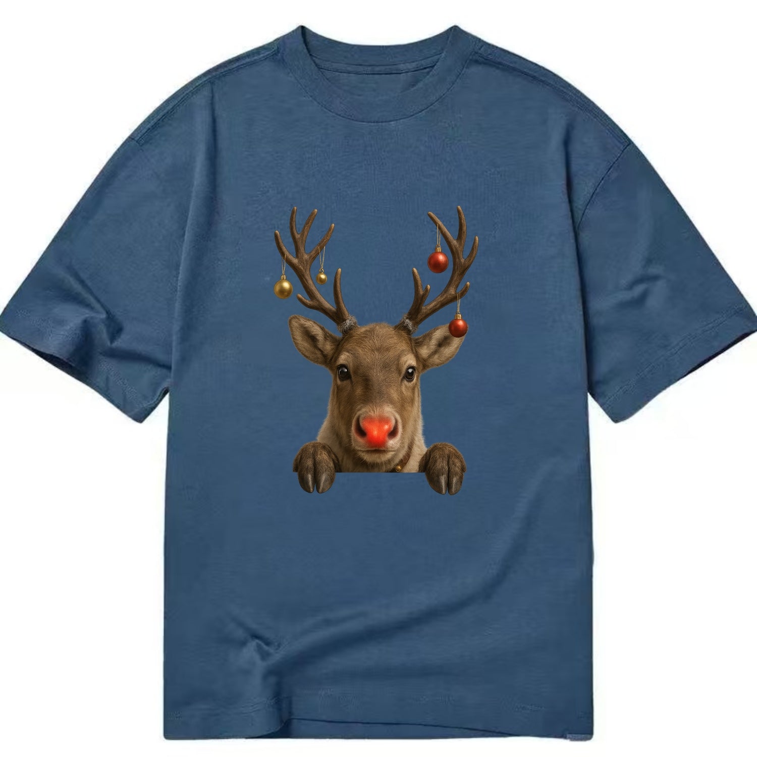 Christmas Reindeer  - Classic T-shirt - Twilight Navy(Blue)