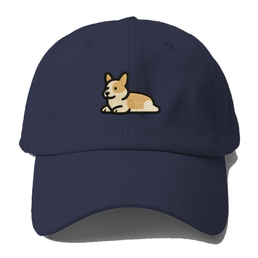 Corgi - Sploot lying position - Baseball Cap - Twilight Navy(Blue)