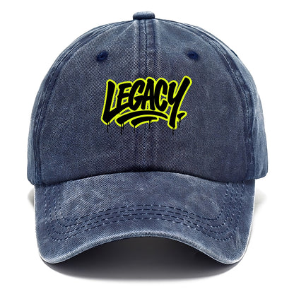 Bold typography design - "LEGACY" - what you leave behind, lasting impact - Classic Cap - Twilight Navy(Blue)