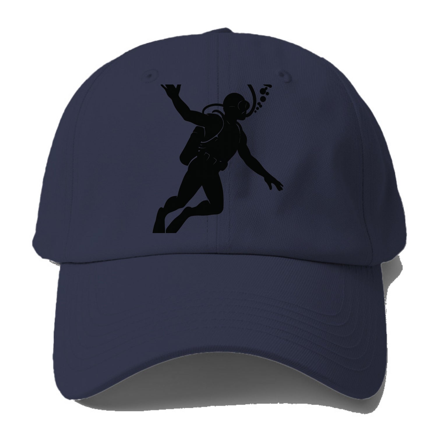 Scuba diver descending with gear - Baseball Cap For Big Heads - Twilight Navy(Blue)