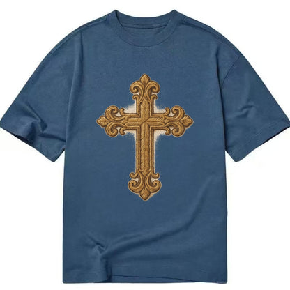 Baroque Cross  - Classic T-shirt - Twilight Navy(Blue)
