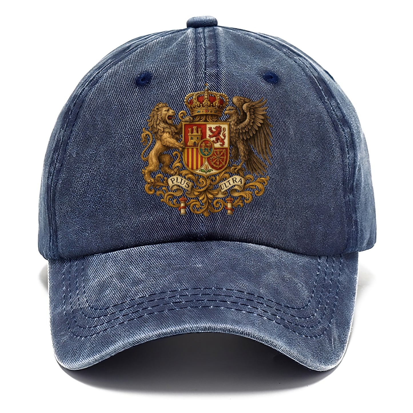 Spain Royal Logo (traditional Corona Real Española, Plus Ultra Banner, Premium Emblem) Classic Cap - Twilight Navy(Blue)