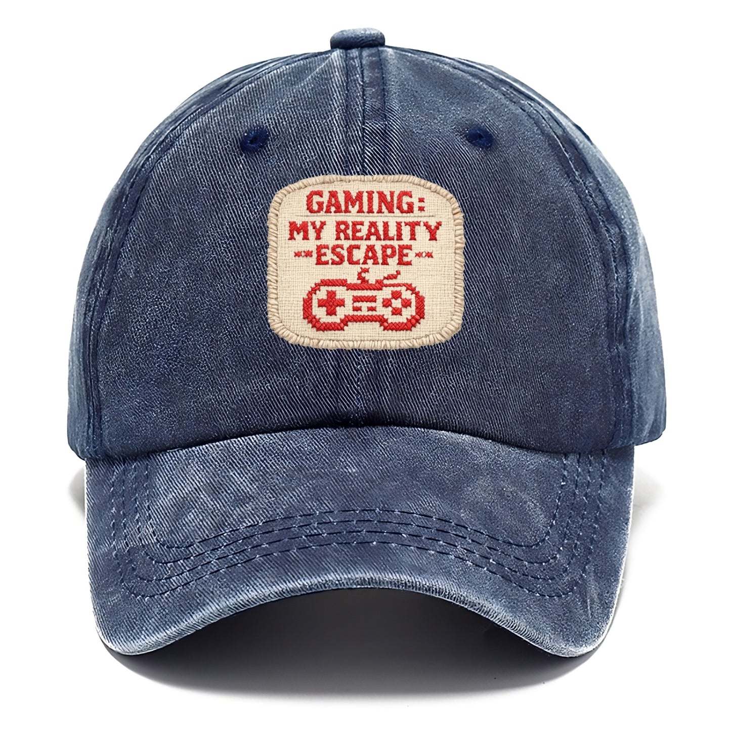 GAMING: MY REALITY ESCAPE - red game escape - red - gaming reality escape - Classic Cap - Twilight Navy(Blue)