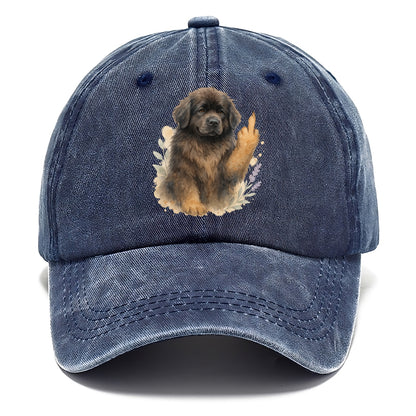 Newfoundland fluffy bear-like with webbed paws, massive gentle paw up - Classic Cap - Twilight Navy(Blue)