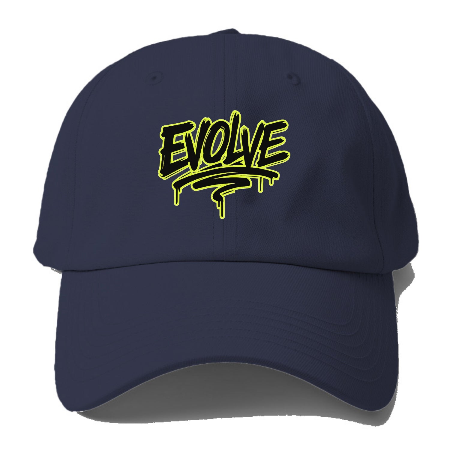 Bold typography design - "EVOLVE" - changing, becoming better - Baseball Cap For Big Heads - Twilight Navy(Blue)