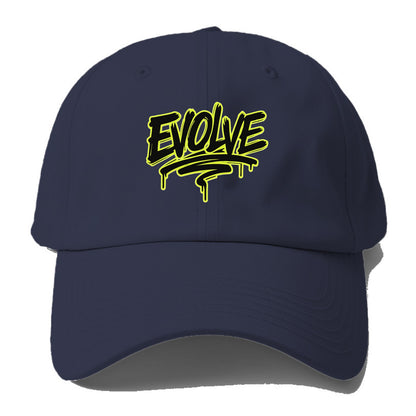 Bold typography design - "EVOLVE" - changing, becoming better - Baseball Cap For Big Heads - Twilight Navy(Blue)