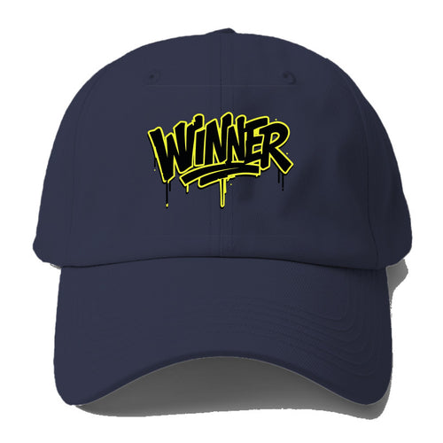 Bold typography design - WINNER - victorious mindset, champion - Baseball Cap For Big Heads