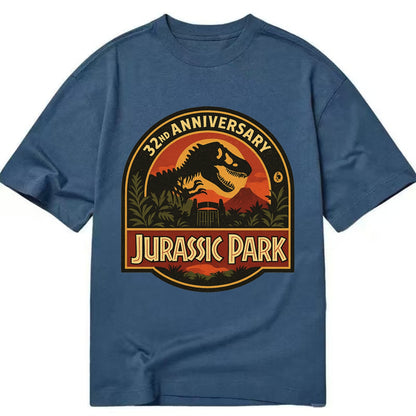 Jurassic Park 32nd Anniversary - Classic T-shirt - Twilight Navy(Blue)