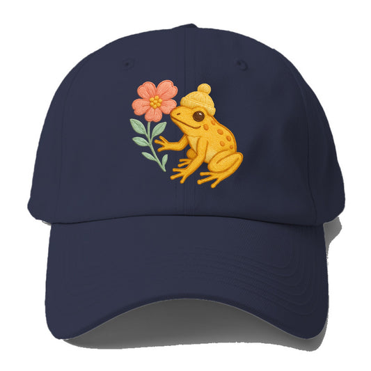 Yellow Dart Frog - Baseball Cap For Big Heads - Twilight Navy(Blue)
