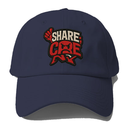 SHARE;CARE TOO MUCH Oversharer Green Hat - Baseball Cap - Twilight Navy(Blue)