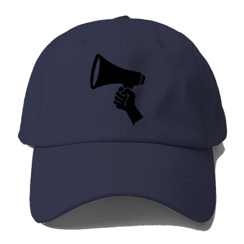 Megaphone silhouette - voice and protest ink brushwork - Baseball Cap For Big Heads